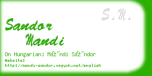sandor mandi business card